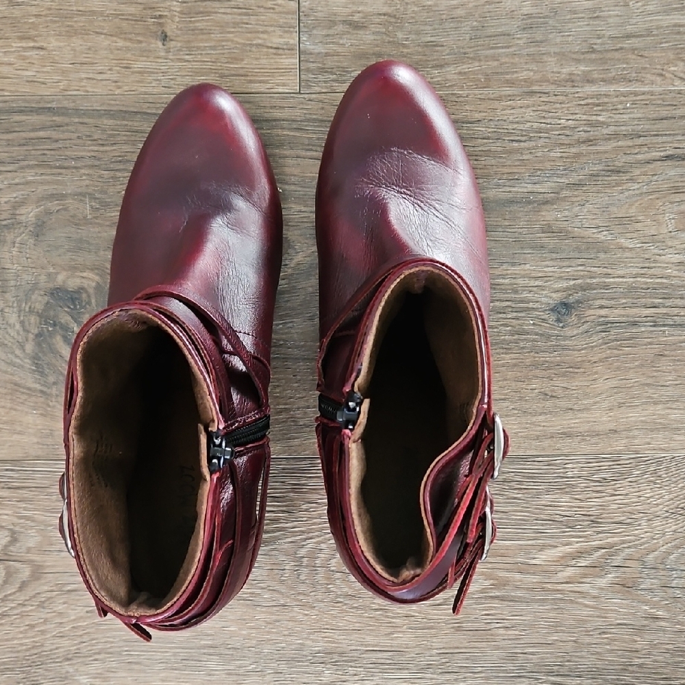 Burgundy Ankle Boots